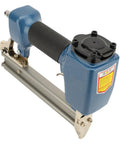 Trade Pro Pneumatic Brad Nailer - Rock Solid Cast Aluminum Build - close-up view highlighting ergonomic grip and trigger.