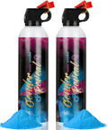 Totally Epic Gender Reveal Fire Extinguisher 2 Pack Straight Up Biodegradable Eco Friendly Party Confetti Sprayer For Baby Shower Decor Smooth Operator Color Blast, featuring two canisters with colorful powder.