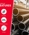 Heavy Duty Conveyor Rollers Galvanized Steel Gravity Roller 36 Inch Between Frame 1.5 Inch Diameter For Assembly Lines And Distribution Centers In Workshops Two Pack Shop Floor Ready For Fast Material Handling In Warehouses Shops Garages