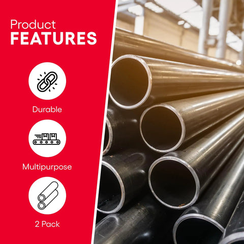 Heavy Duty Galvanized Steel Gravity Conveyor Rollers 22 Inch By With 1.5 In Diameter Ball Bearing Rodillo For Material Handling Perfect For Conveyor Belt Table Machine Outfeed And Adjustable Stand 2 Pack displaying durable steel tubes.