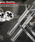 All In One 110 Piece Tap And Die Set For SAE And Metric Threads With Heavy Duty Storage Case Rethreading Kit High Hardness Steel