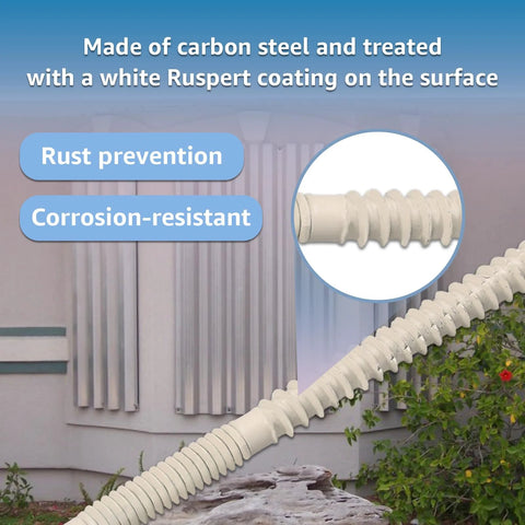 Close-up of rust-resistant carbon steel anchor in Heavy Duty Hurricane Anchor Kit Set For Fixing Shutter Panels Storm Panels