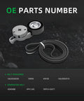 Serpentine Belt Tensioner Kit For Toyota Camry 2.5L L4 2010 2011 Includes Belt OE Replacement 1662036030 166200V010