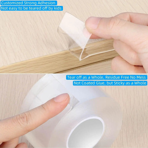 Clear Furniture Edge Protector Strips Ultra Soft Premium Polymer Corner Bumpers real mom approved adhesive strip peel off