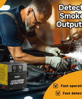 Heavy Duty Smoke Machine Leak Detector With Built In Pump Tracks Down Sneaky Automotive And Home Leaks In Thirty Seconds For Quick Under The Hood Repairs in use by a technician.
