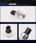 AC Pressure Sensor Switch For Lincoln MKT MKX MKC Aviator Continental Mark LT And Ford Edge Escape Mustang F650 Fiesta Bronco Explorer Fusion Maverick Plug And Play Replacement Sensor in close-up view