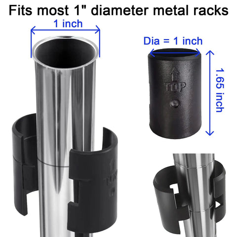 30 Pairs Black Wire Shelving Shelf Lock Clips 60 Pcs Solid No Fuss Replacement For 1 Inch Diameter Posts Heavy Duty Rack Hardware Quick Snap Setup Straight Up Easy Install Tight Grip