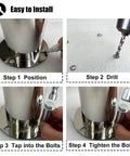 Instructions for Easy Installation of Tough As Nails Heavy Duty Security Bollard Posts 2 Pack 304 Stainless Steel Traffic Delineators.