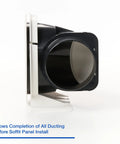 Efficient Soffit Vent For Exhaust Fans Up To 110 CFM With 4 Inch Ducting HVI Certified No Fuss Pre Soffit Install Kit