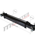 Double Acting Hydraulic Cylinder Tie Rod 2500 PSI Agriculture Standard 2 Inch Bore 16 Inch Stroke 1.125 Inch Rod Diameter