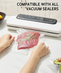 11 Inch By 150 Foot Vacuum Sealer Roll With Cutter For Food Storage BPA Free Heavy Duty, sealing meat in kitchen