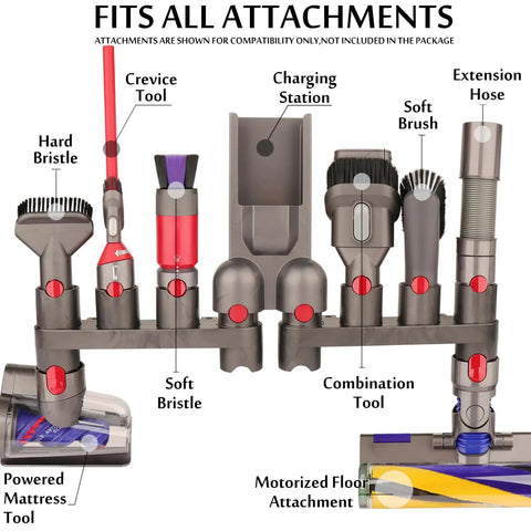 Attachments Holder And Mount Organizer For Dyson Gen5 V15 V12 V11 V10 V8 V7 Vacuum Cleaners Docking Station All In One
