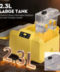 Heavy Duty Steam Cleaner Blasts 284 Degree Vapor And 70 Psi Force To Crush Stubborn Grime No Sweat with 2.3L tank and portable handle.