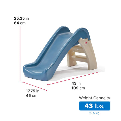 Play And Fold Junior Slide For Toddlers 1.5 To 4 Years Old Indoor Outdoor Backyard Playground Set with Easy Grip and Wide Ladder