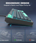 Top Shelf 75 Percent Wired Mechanical Gaming Keyboard With Rgb Backlit Keys And Slick Metal Media Dial For A Clean Desk Setup showcasing ergonomic design with 6-degree angle.