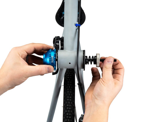 Installing Bottom Bracket Retaining System With Double Sided Adapter Nut For Cartridge BBs on a bike frame