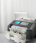 High Speed Money Counting Machine With UV MG And IR Counterfeit Detection Value Counting And 3 Phase Security Scan For Bills Fast Cash Processing For Busy Shops Count Like A Boss in office setting