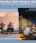 Dope Rgb Floor Lamp With Double Side Lighting and App Control in Living Room Setting