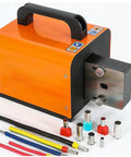 Legit Heavy Duty Pneumatic Crimping Tool With Effortless Foot Pedal, Air Powered Wire Terminal Crimper, showing connectors and tools.
