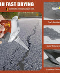 Two Pack Grey Self Leveling Concrete Crack Filler Sealant For Driveways Patios Sidewalks And Garage Floors DIY Friendly High Elasticity Flexible Waterproof Caulk That Moves With The Surface And Prevents Recracking in use on a cracked surface