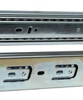 Side Mount Full Extension Drawer Slides With 1 Inch Over Travel, 100 Lb Capacity, 27 1/2 Inch Length, 10 Pack, Ball Bearing, Silver Finish