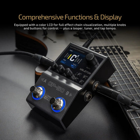 All-In-One Guitar Multi-Effects Processor With NAM And IR Loader, 100 HD Effects, 9 Simultaneous Modules with cables and guitar