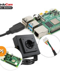 8MP USB Camera Module With HDR And Autofocus For LightBurn USB Two Point Zero Webcam With Raspberry Pi integration, cables shown.