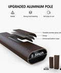 Close-up of aluminum pole construction showing layers, featured in Deluxe 3 Seat Backyard Outdoor Patio Porch Swing With Weather Resistant Steel Frame.