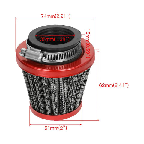 35mm air filter for PZ19 19mm Carburetor Kit For Tao Tao ATVs And Dirt Bikes 50cc 70cc 90cc 110cc 125cc Plug And Play