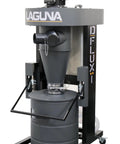 Top Shelf Cyclone Dust Collector With 1 5HP Motor And 110V Power featuring thermal overload protection and quick release lid.