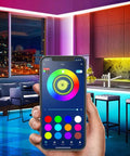 LED Strip Lights For Bedroom With Music Sync, App Control And Remote, Color Changing RGB Light Strips For Room Decor in living room