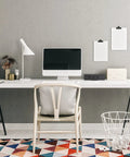 Modern office setup with Clamp On Desk Power Strip With USB C And USB A Ports, 6 AC Outlets, 1 USB C, 3 USB A, 6.56ft Flat Plug Desk Hub