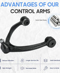 Beefed-Up Front Upper Control Arm Kit With Forged Steel Arms And Lower Ball Joints, Suspension Upgrade For 2007-2014 Silverado 1500, Sierra 1500, Suburban, Tahoe, Yukon 4pc Set