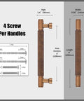 10 Pack Antique Brass Knurled Cabinet Pulls, 5 Inch 128mm Kitchen Cabinet Handles, Drawer Pulls with screw measurements
