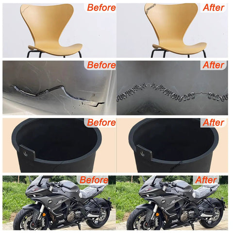 Plastic Welding Staples 3000 Pcs With Storage Box In 6 Shapes For Car Bumpers Cracks And Daily Plastic Repair Garage Ready Welder Supplies Durable Stainless Steel Staples For Long Lasting Repairs before and after repairs.