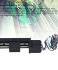 Hella Sturdy 50mm Linear Slide Rail Kit With T6X4 Lead Screw Actuator And Reinforced Bearing Blocks For Cnc Routers And 3D Printers Built For Zero Drama Smooth Tracking showing aluminum construction and wiring.