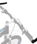 Flat Bar Handlebar Extender for Mountain and Hybrid Bikes 22.2mm 7/8 Ends with Plugs, 150mm Length, Matte Black