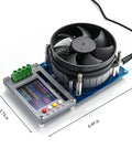 150W 20A Constant Current Electronic Load With USB Battery Tester showing fan and digital color display