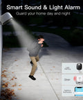 Image showing Two Pack 2.5K Indoor Outdoor Security Cams With Color Night Vision, Weatherproof IP66 highlighting motion detection and light alarm