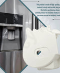 Smooth Sailin Fridge Ice Crusher Housing Replacement Part Works Perfect With Frigidaire Electrolux Kenmore showing sturdy white plastic material.