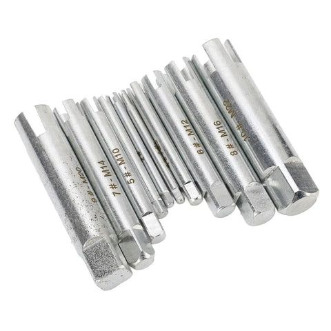 Ditch The Headache With This Badass 10Pc Screw Extractor Set That Grabs Stubbed Rusted Taps Like Crazy Using Hardened Alloy Steel For Quick Messy Repairs Without Slipping Or Stripping Threads While You Clean Up Those Corroded Jams. 10-piece alloy steel screw extractor set, M4-M22 sizes