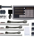 Boss Level Digital Readout Kit For Lathe Mill Rig Featuring Heavy Duty Alloy Housing, includes display, scales, and installation hardware.