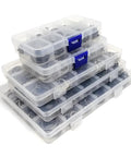 3-Set M8 To M24 Retaining Rings Assortment Kit, C Type Internal Circlips in clear storage cases.