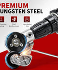 Heavy Duty Metal Nibbler Drill Attachment Double Head Design For Steel Iron Aluminum Copper fast cutting tungsten steel drill bit.