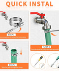 Quick install steps for Heavy Duty 130 Piece Hose Clamp Kit 304 Stainless Steel 1/4 To 1-1/2 Inch Worm Gear Clamps for assembly