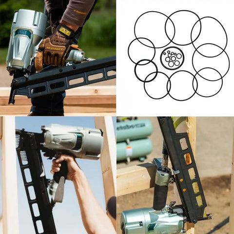 Framing Nailer O Ring Repair Kit For NR83A NR83A2 NR83A2S And 9021NS Pneumatic Nailer Full Seal Replacement Set with all O rings for body and trigger restores air tight performance.