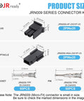 Micro-Fit 3.0 2 Pin Connector Kit Dual Row 2 Circuits Receptacle Housing Plug 3.0mm Pitch For 20-24 AWG Wires diagram
