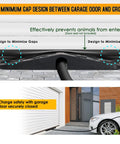 Heavy Duty EV Charger Cable Protector With Handle For Garage Door Gap demonstrating cable safety and snug fit under closed door