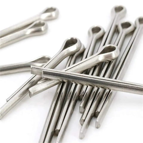 Close-up of 304 Stainless Steel Cotter Pins Kit, 160-piece assortment showing corrosion-resistant quick-install pins.