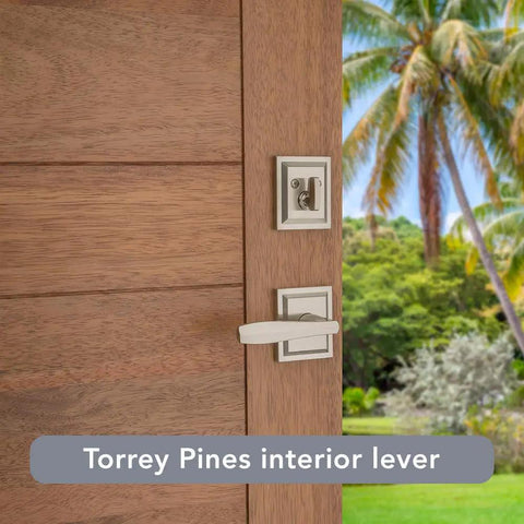 Front Entry Handleset With Interior Lever And SmartKey Rekey Technology, Microban Protection, Satin Nickel Finish with view